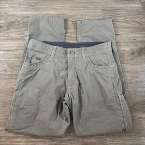 Kuhl Radikl Pants Mens 34x34 Brown Gusseted Cargo Stretch Comfort Hiking Outdoor